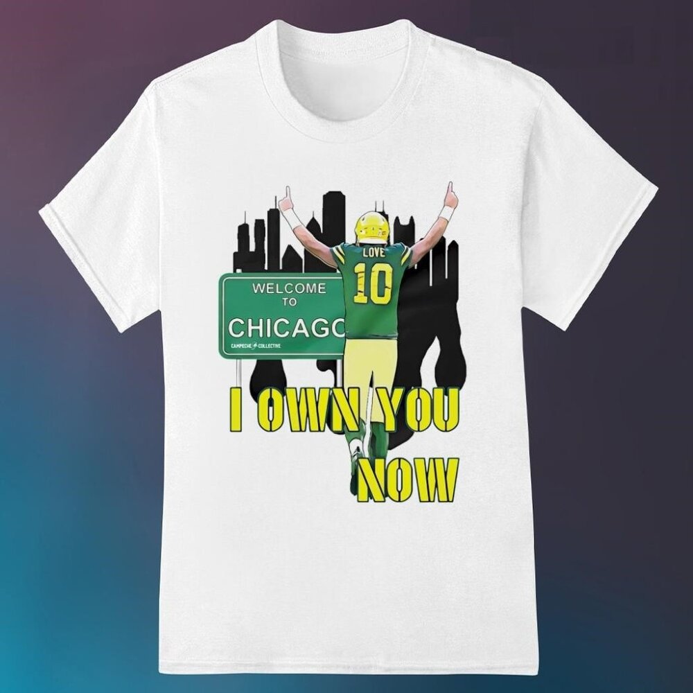 Jordan Love Packers I Own You Now Chicago Football Shirt 99